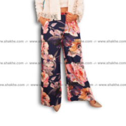 شلوار رز زمینه سرمه ای