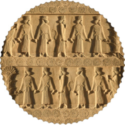 رومیزی مخمل گرد سرباز هخامنش تخت جمشید