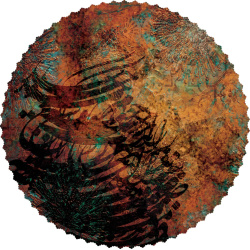 رومیزی مخمل دایره خط و پتینه