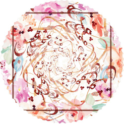 رومیزی مخمل گرد عشق