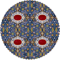 رومیزی مخمل گرد فرش وکتور