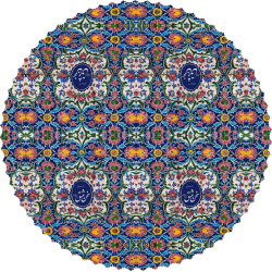 رومیزی مخمل گرد ترنج