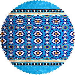 رومیزی مخمل گرد کاشی حوضی