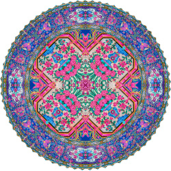 رومیزی مخمل دایره نصیرالملک