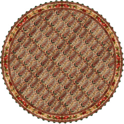 رومیزی مخمل دایره ترمه بته جقه