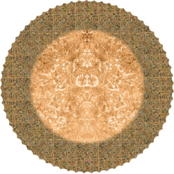 رومیزی مخمل گرد کوفی