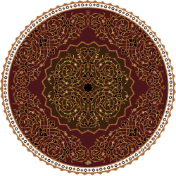 رومیزی مخمل گرد پیچک