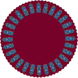 رومیزی مخمل گرد یاقوت