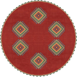 رومیزی مخمل گرد طرح گبه