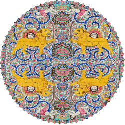 رومیزی مخمل گرد ارم