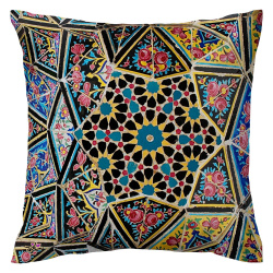 کوسن کاشی مقرنس کبود