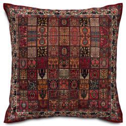 کوسن سنتی فرش خشتی زرشکی