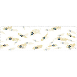 رانر مخمل پر طاووس طلایی