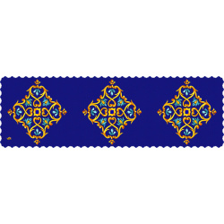 رانر مخمل لوکس طلایی سرمه ای