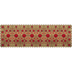 رانر مخمل نوبهار کرم قرمز