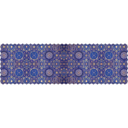 رانر مخمل مهر و کاشی طلایی