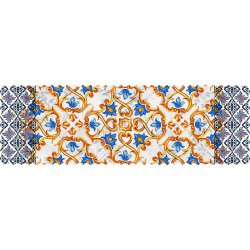 رانر مخمل گل ابی طلایی