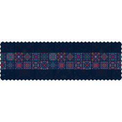 رانر مخمل کتیبه رنگی رنگی سرمه ای