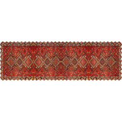 رانر مخمل طرح جاجیم سرخ