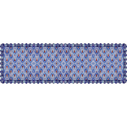 رانر مخمل آبی لاله سرخ