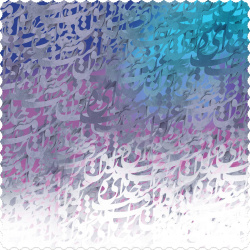 رومیزی مخمل مربع سیاه مشق رنگین