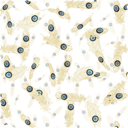 رومیزی مربع پر طاووس طلایی