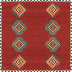 رومیزی مخمل مربع طرح گبه