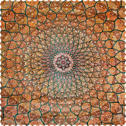 رومیزی مخمل مربع فرش ماهی