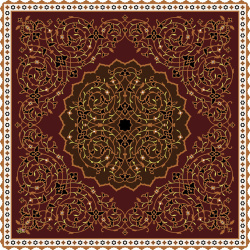 رومیزی مخمل مربع پیچک