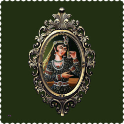 رومیزی مخمل مربع ملکه قجری