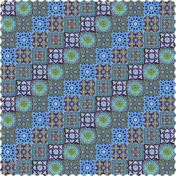 رومیزی مخمل مربع چند کاشی