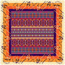 رومیزی مخمل مربع مخمل خط شماتیک