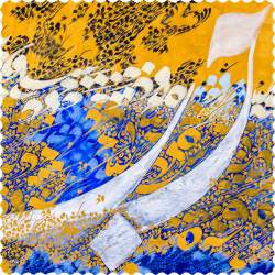 رومیزی مخمل مربع خط نقاشی رنگ روغن