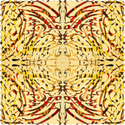 رومیزی مخمل مربع کالیگرافی زردینه