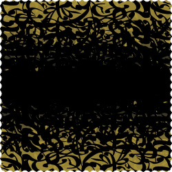 رومیزی مخمل مربع سیاه مشق خردلی درهم