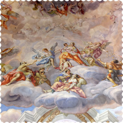 رومیزی مخمل مربع رنگ روغن فرشته