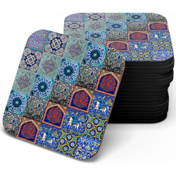 زیر لیوانی چوبی MDF کاشی مرکب