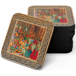 زیر لیوانی چوبی MDF  بزم ایرانی