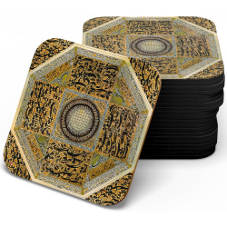 زیر لیوانی چوبی MDF ابجد عشق