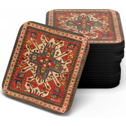 زیر لیوانی چوبی MDF فرش ترنج