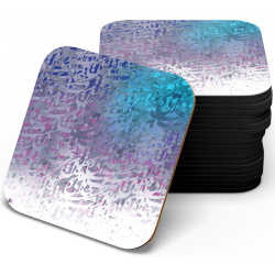 زیر لیوانی چوبی MDF سیاه مشق رنگین