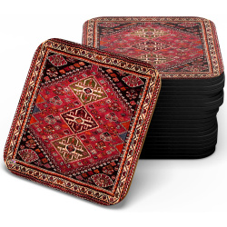 زیر لیوانی چوبی MDF فرش قشقایی