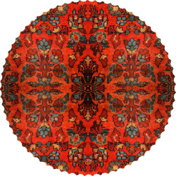 رومیزی مخمل گرد گلیم