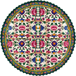 رومیزی مخمل گرد لوتوس