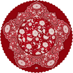 رومیزی گرد مخمل لاله عباسی