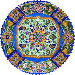 رومیزی مخمل گرد ترمه شمس