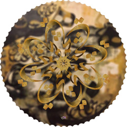 رومیزی مخمل گرد سنتی خط هیچ