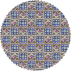 رومیزی مخمل گرد گلستان