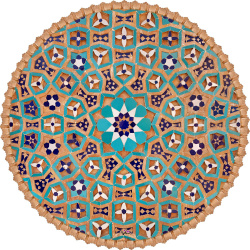 رومیزی مخمل گرد کاشی برجسته