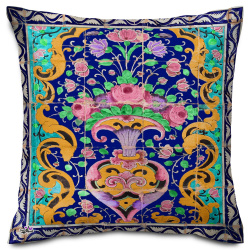 کوسن مخمل فیروزه